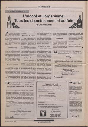 Le Soleil de Colombie, July 17, 1992, page 4