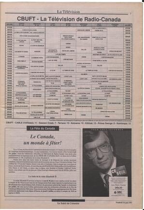 Le Soleil de Colombie, June 26, 1992, page 7