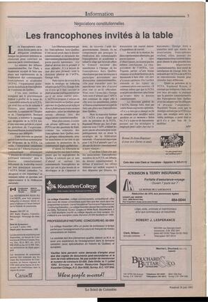 Le Soleil de Colombie, June 26, 1992, page 3