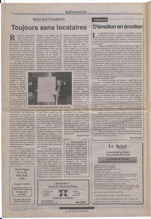 Le Soleil de Colombie, June 26, 1992, page 2