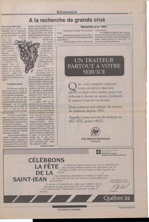 Le Soleil de Colombie, June 19, 1992, page 3