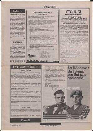 Le Soleil de Colombie, June 19, 1992, page 16