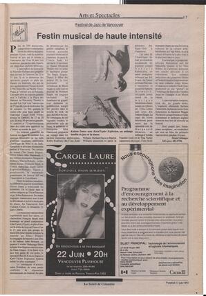 Le Soleil de Colombie, June 12, 1992, page 21