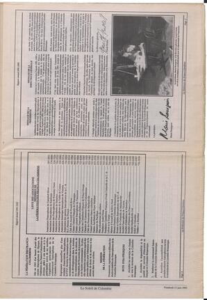 Le Soleil de Colombie, June 12, 1992, page 11