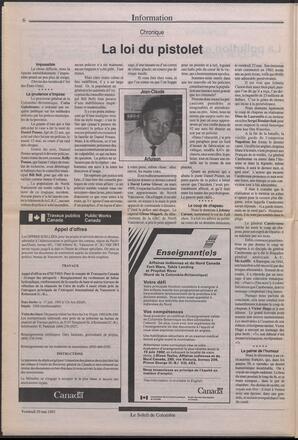Le Soleil de Colombie, May 29, 1992, page 6