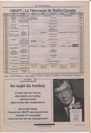 Le Soleil de Colombie, May 15, 1992, page 7