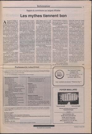 Le Soleil de Colombie, May 15, 1992, page 3