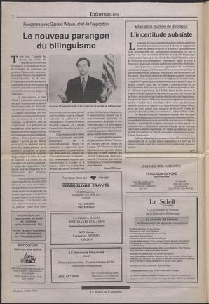 Le Soleil de Colombie, May 15, 1992, page 2