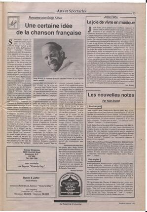 Le Soleil de Colombie, May 15, 1992, page 13