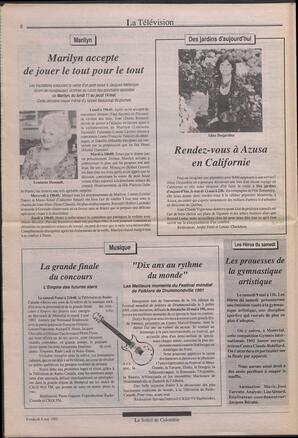 Le Soleil de Colombie, May 8, 1992, page 8