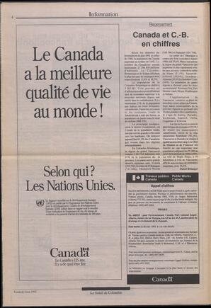 Le Soleil de Colombie, May 8, 1992, page 4