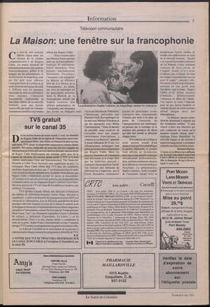 Le Soleil de Colombie, May 8, 1992, page 3