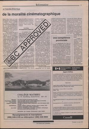 Le Soleil de Colombie, May 1, 1992, page 5