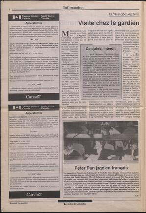 Le Soleil de Colombie, May 1, 1992, page 4
