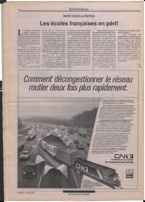 Le Soleil de Colombie, May 1, 1992, page 20