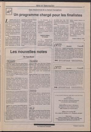 Le Soleil de Colombie, May 1, 1992, page 17