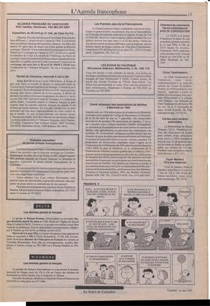 Le Soleil de Colombie, May 1, 1992, page 13