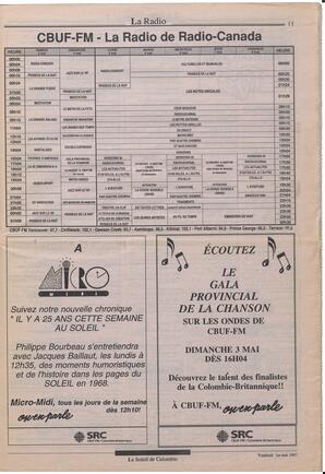 Le Soleil de Colombie, May 1, 1992, page 11