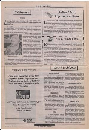 Le Soleil de Colombie, May 1, 1992, page 10