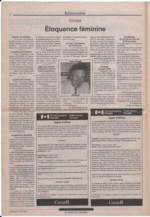 Le Soleil de Colombie, April 24, 1992, page 6