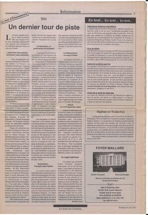Le Soleil de Colombie, April 24, 1992, page 5