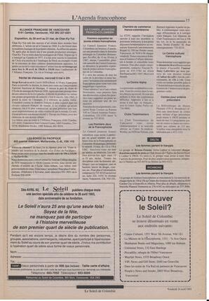Le Soleil de Colombie, April 24, 1992, page 15