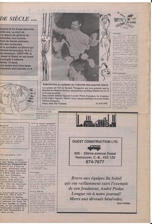 Le Soleil de Colombie, April 24, 1992, page 11