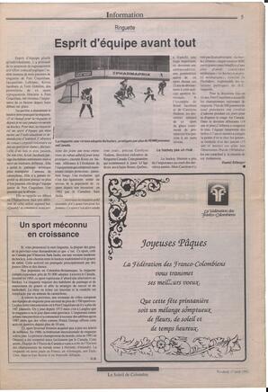 Le Soleil de Colombie, April 17, 1992, page 5