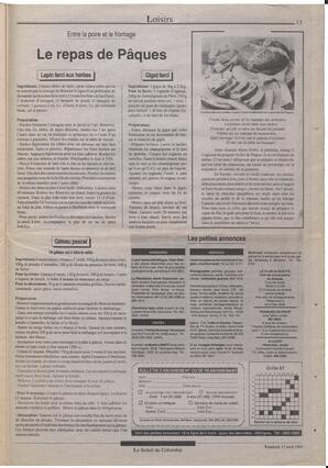 Le Soleil de Colombie, April 17, 1992, page 15
