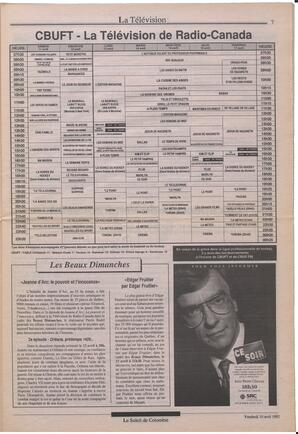 Le Soleil de Colombie, April 10, 1992, page 7