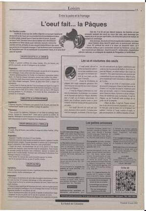 Le Soleil de Colombie, April 10, 1992, page 15