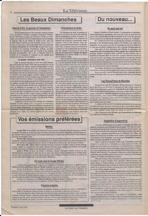 Le Soleil de Colombie, April 3, 1992, page 8