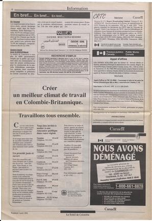 Le Soleil de Colombie, April 3, 1992, page 4