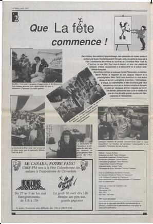 Le Soleil de Colombie, April 3, 1992, page 18