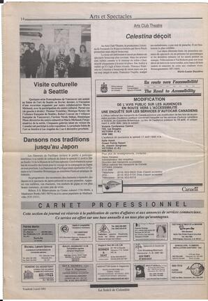 Le Soleil de Colombie, April 3, 1992, page 14