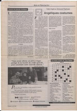 Le Soleil de Colombie, April 3, 1992, page 12