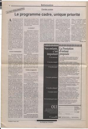 Le Soleil de Colombie, March 27, 1992, page 4