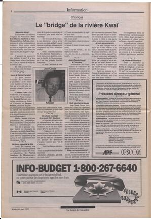 Le Soleil de Colombie, March 6, 1992, page 8