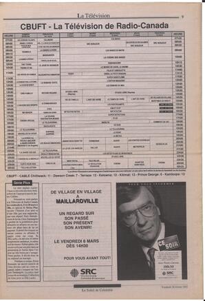 Le Soleil de Colombie, February 28, 1992, page 9