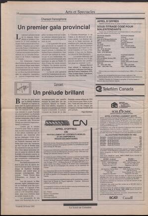 Le Soleil de Colombie, February 28, 1992, page 16