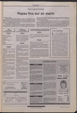 Le Soleil de Colombie, February 21, 1992, page 15