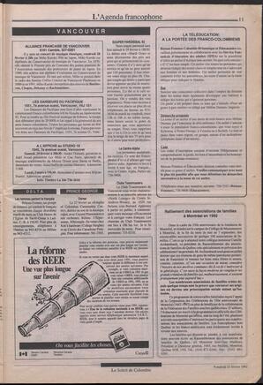 Le Soleil de Colombie, February 21, 1992, page 11