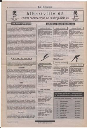 Le Soleil de Colombie, February 14, 1992, page 8