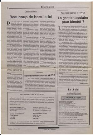 Le Soleil de Colombie, February 14, 1992, page 2