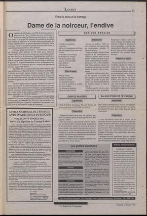 Le Soleil de Colombie, February 14, 1992, page 15
