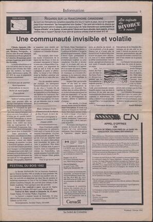 Le Soleil de Colombie, February 7, 1992, page 5
