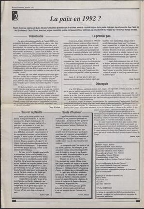 Le Soleil de Colombie, January 31, 1992, page 22