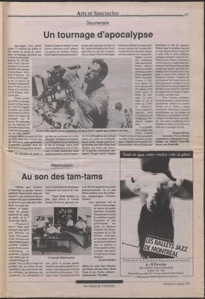 Le Soleil de Colombie, January 31, 1992, page 17