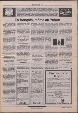 Le Soleil de Colombie, January 31, 1992, page 7