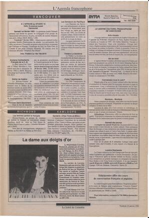 Le Soleil de Colombie, January 24, 1992, page 9